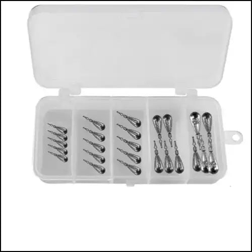 Jig Tear Drop Shot Bullet Fishing Sinkers 3.5-14g - 25 Pack