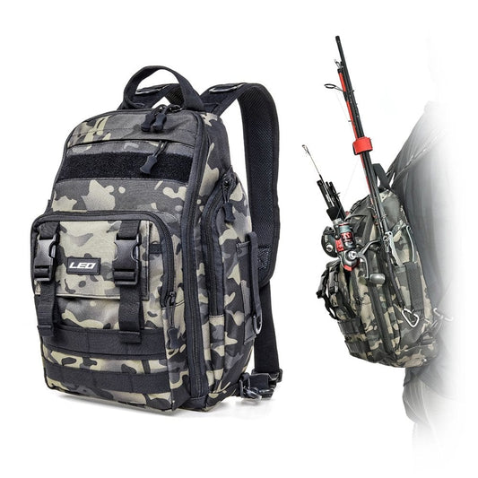 MEGAWHEELS Fishing Tackle Backpack Large Waterproof Camouflage Storage Bag