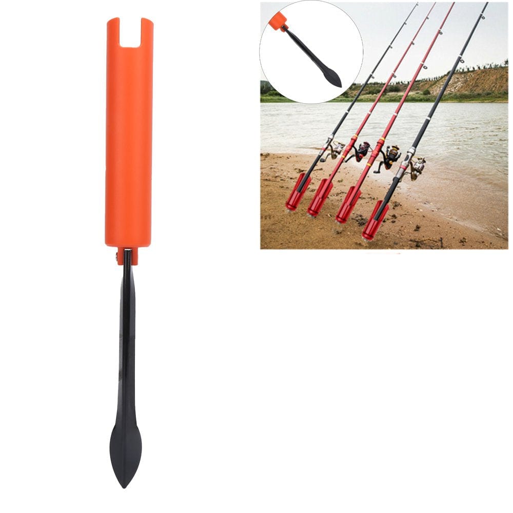 OTVIAP Fishing Rod Holder Foldable Orange Fish Pole Ground Inserted Support Bracket Accessory,Fishing Rod Holder,Rod Holders for Boat