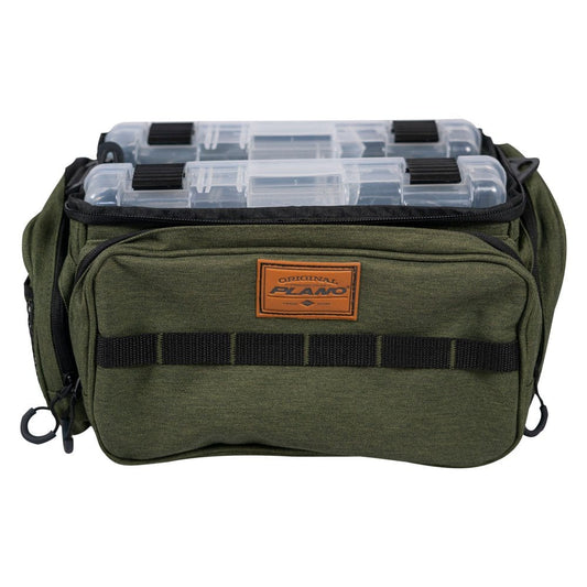 Plano Fishing 3600 Medium Size Tackle Bag with Two 3600 Size Stowaways, Heathered Green