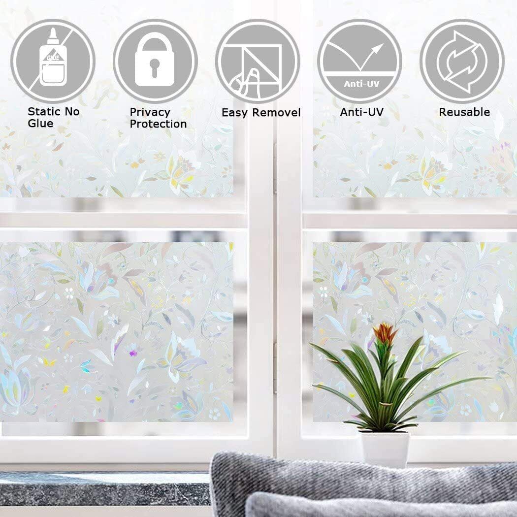 Kitcheniva Privacy Frosted Glass Sticker Window Film 35" x 78"