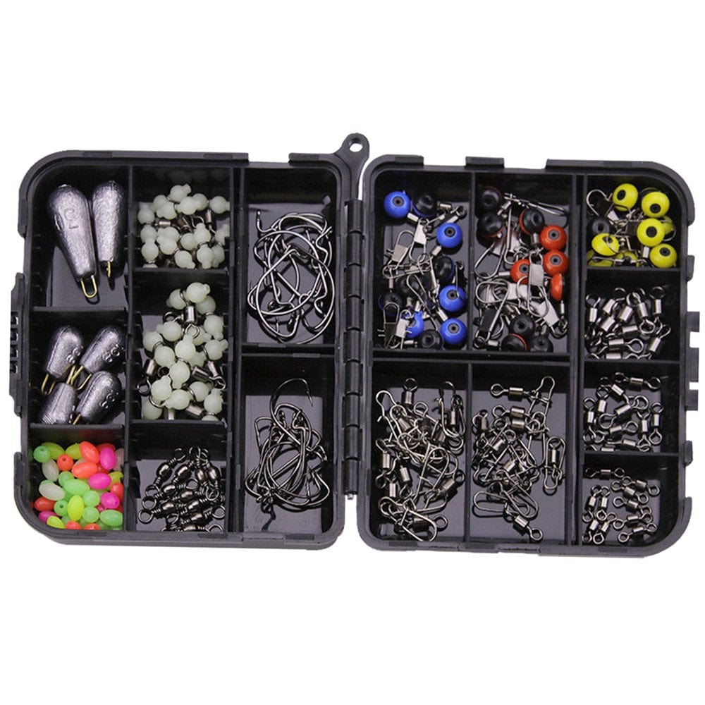 SANWOOD 172Pcs/Set Multifunctional Fishing Lure Hook Accessory Tackle Tools Box for Angling