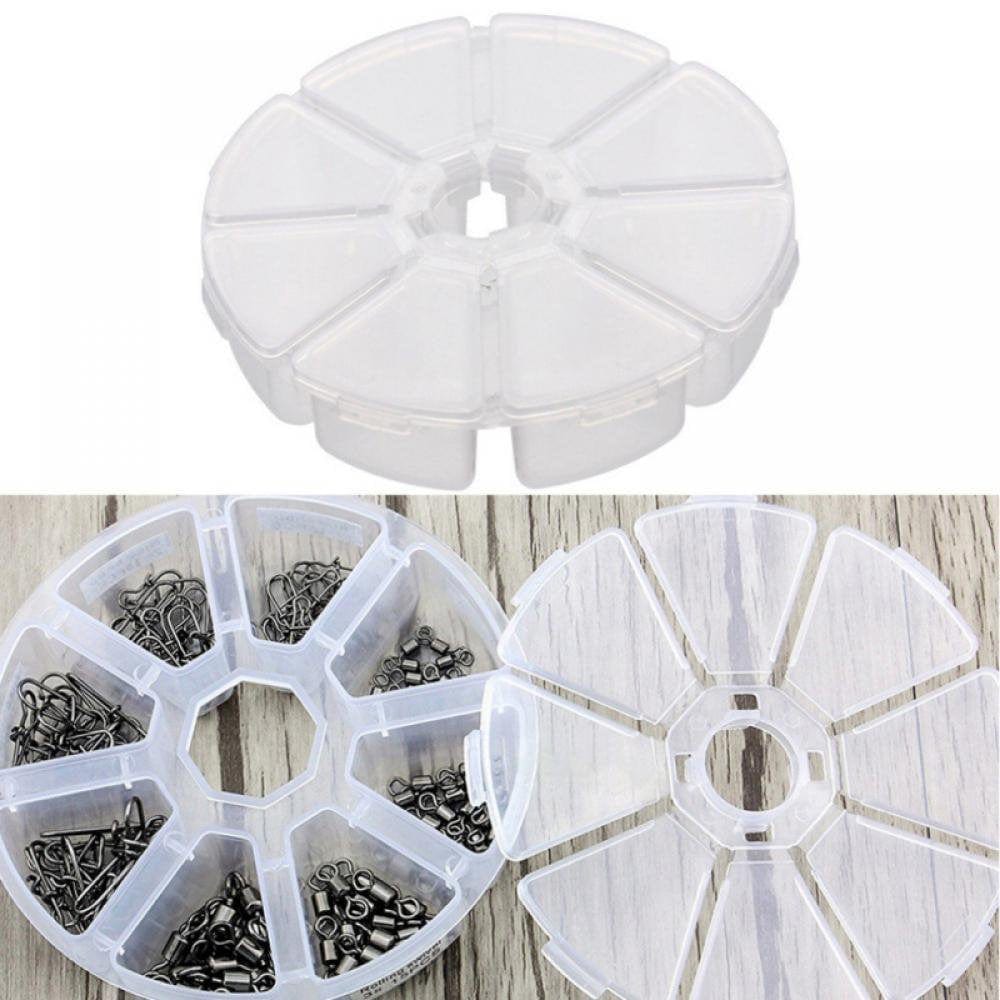 Small 8 Grid Clear Visible Plastic Fishing Tackle Accessory Box Fishing Lure Bait Hooks Storage Box Case Container Jewelry Making Findings Organizer Box Storage Container Case