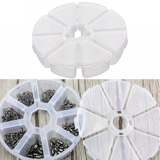 Small 8 Grid Clear Visible Plastic Fishing Tackle Accessory Box Fishing Lure Bait Hooks Storage Box Case Container Jewelry Making Findings Organizer Box Storage Container Case