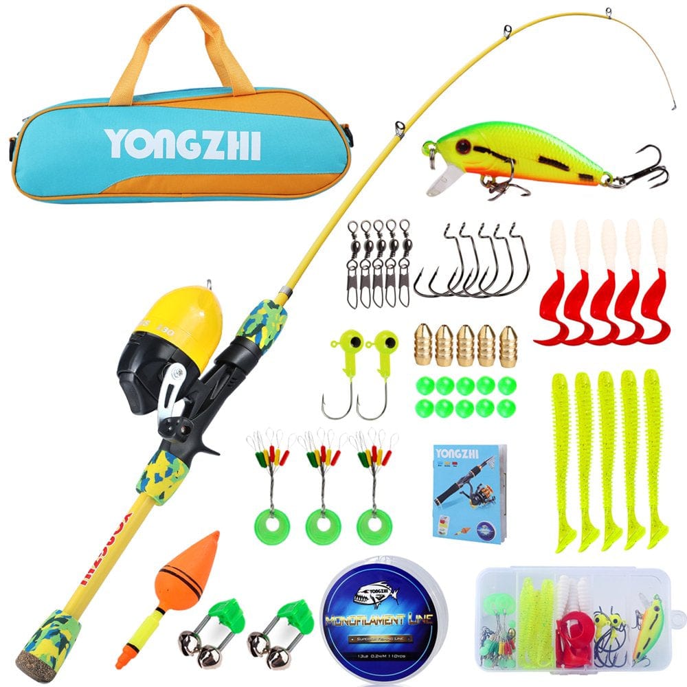 Sougayilang Kids Fishing Pole Telescopic Fishing Rod and Reel Combo
