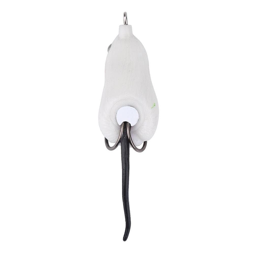 Tebru Artificial Bait Mouse Shape Soft Fishing Lures Dual Hooks Tackle Accessory, Mouse Lure, Soft Bait Lure